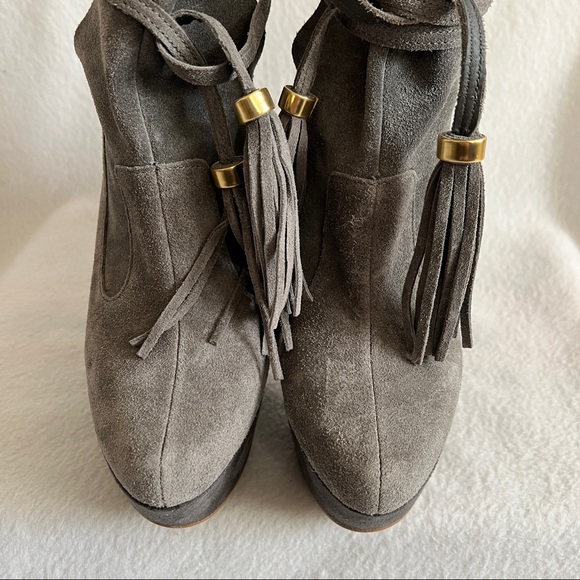 Colin Stuart for Victoria’s Secret Suede Platform Stiletto Booties - Picture 9 of 15